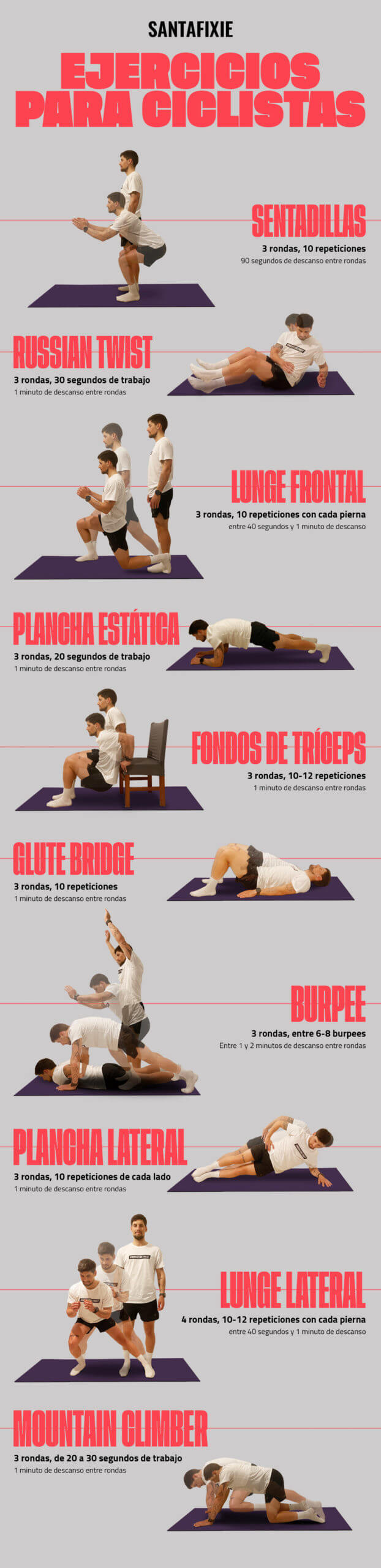 10 Ejercicios en la Bicicleta para Mantenerte en Forma