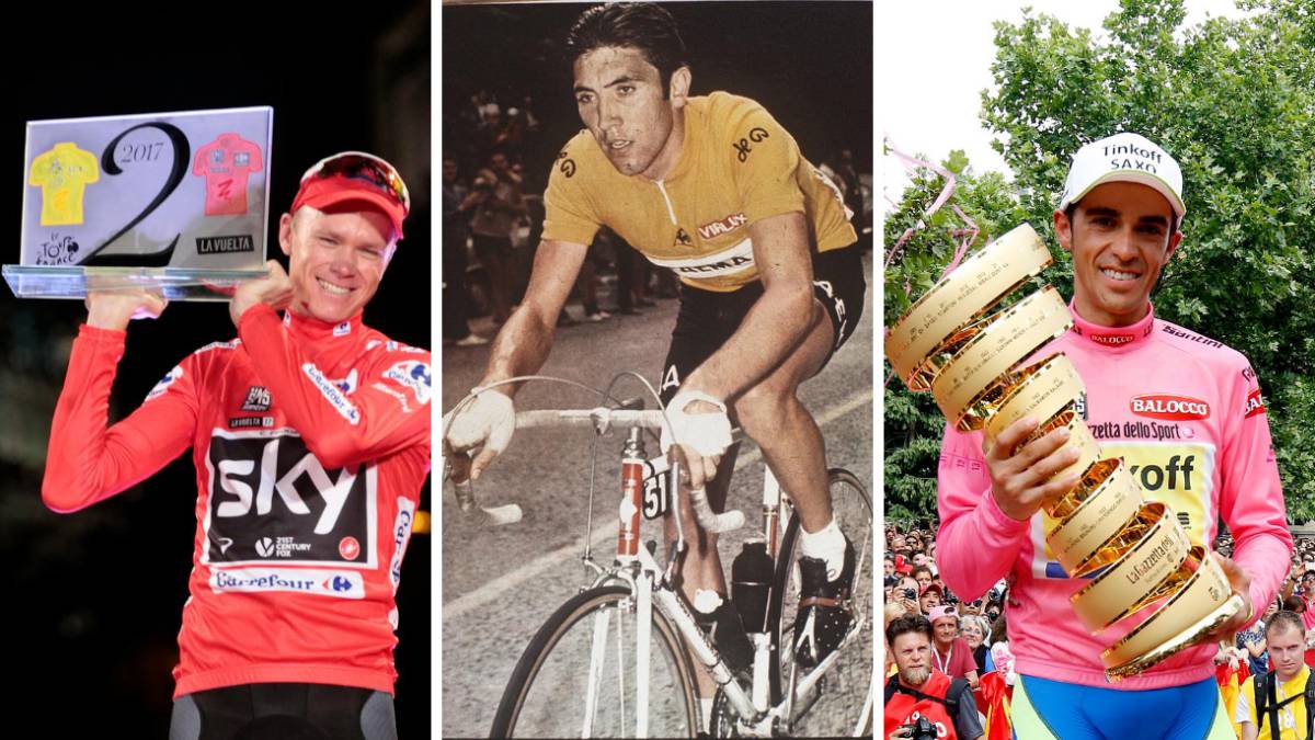 Descubre quiénes han conquistado las 3 grandes del ciclismo