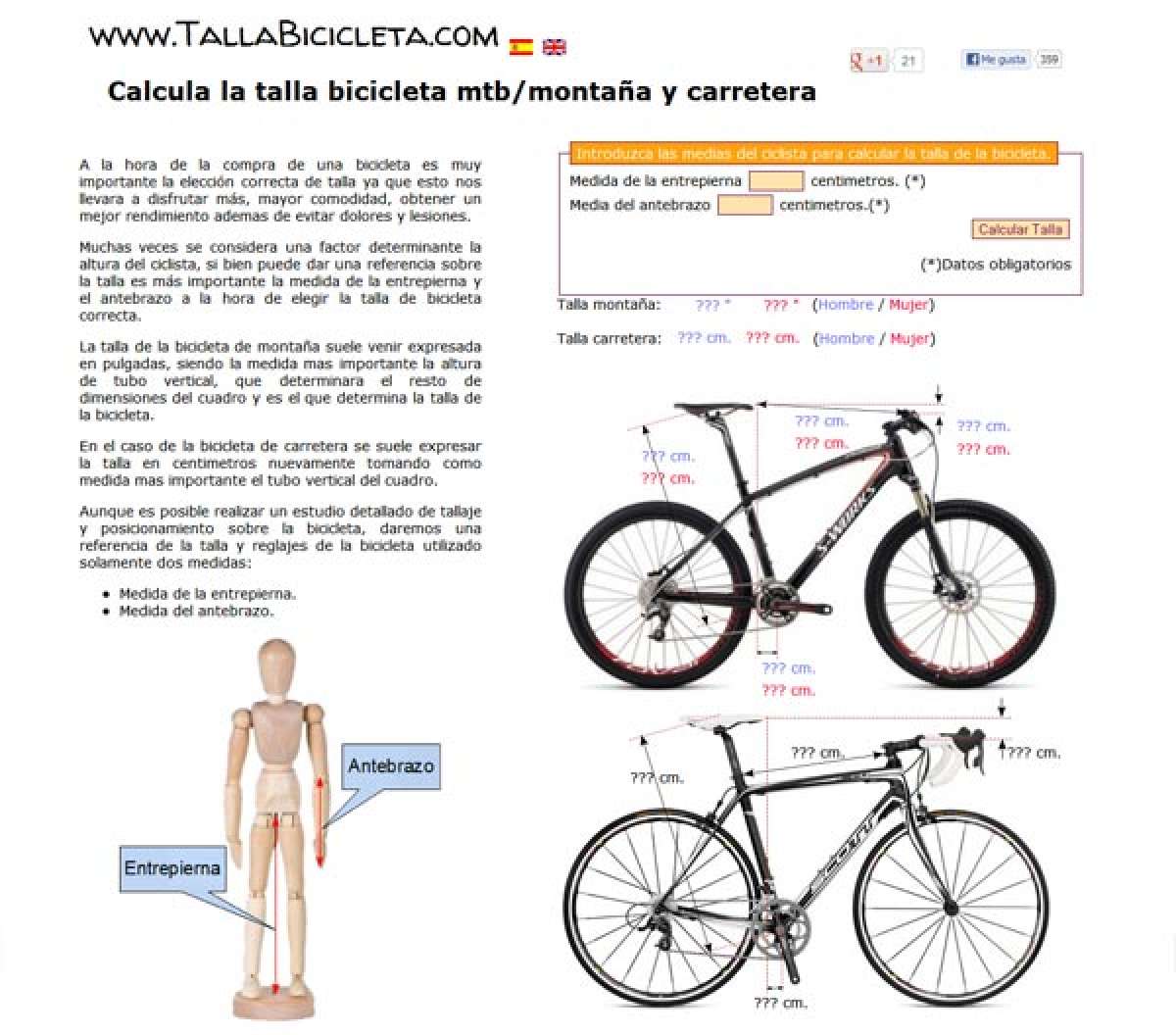 Elige el tamaño de tu bicicleta de manera sencilla y acertada
