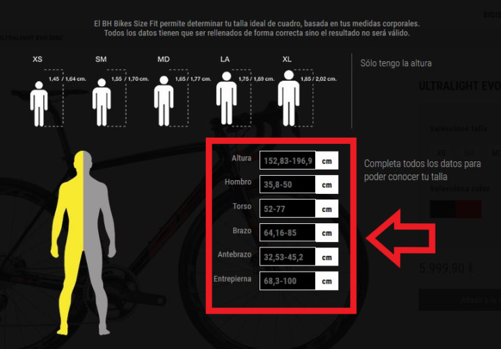 que talla de bicicleta necesito si mido 1 77m